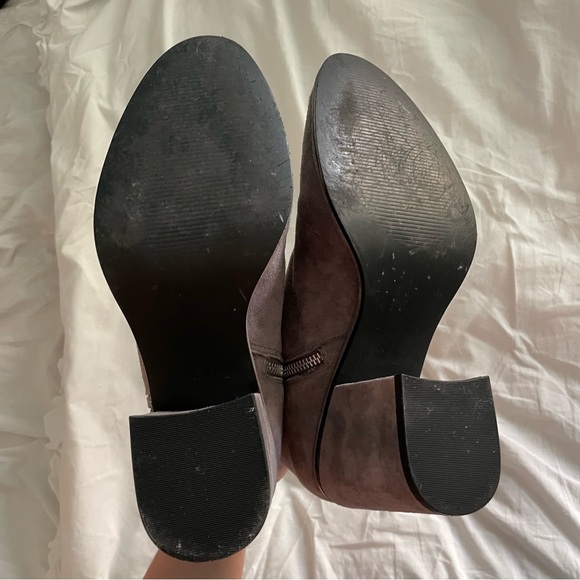 Calvin Klein Cilil Grey Suede Ankle Booties - Picture 6 of 8